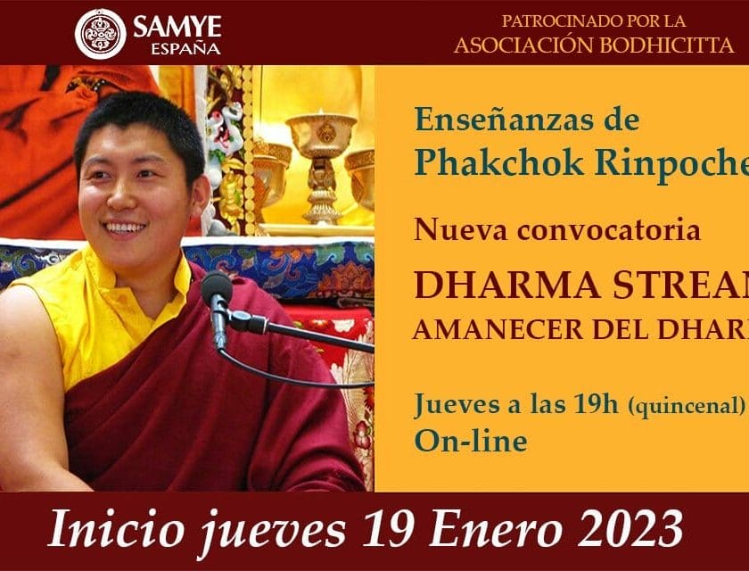 Samye España te ofrece una nueva oportunidad de participar en el Dharma Stream I, las enseñanzas online de Phakchok Rinpoche